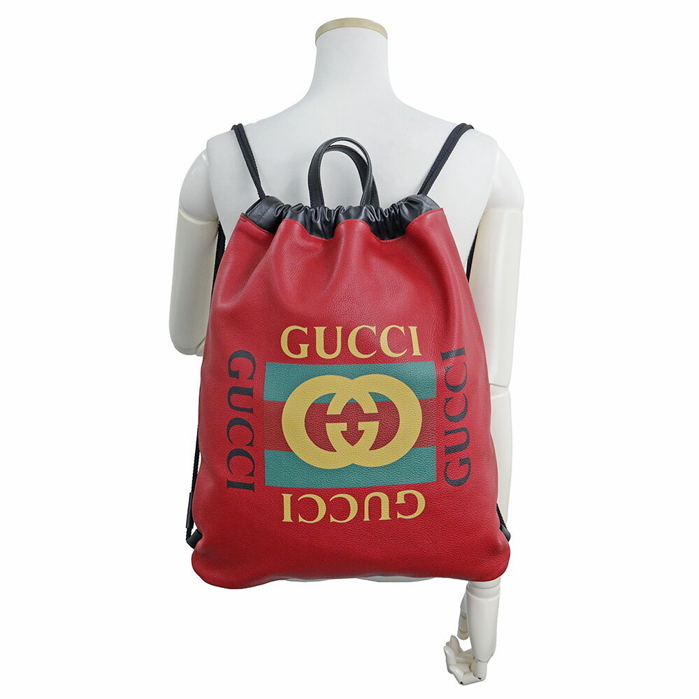 Gucci Sherry Drawstring Backpack Daypack Calfskin… - image 7